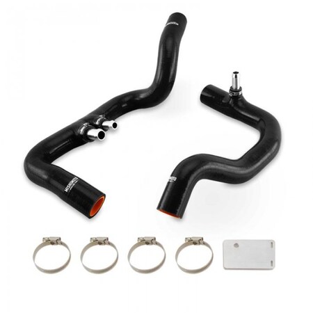 Mishimoto Black Silicone With 4 Worm Gear Clamps 2 Zip Ties and Mounting Plate MMHOSE-JLP-18ABK